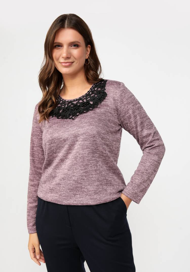 Блуза с ажурным воротником шир.  750, рис. 17