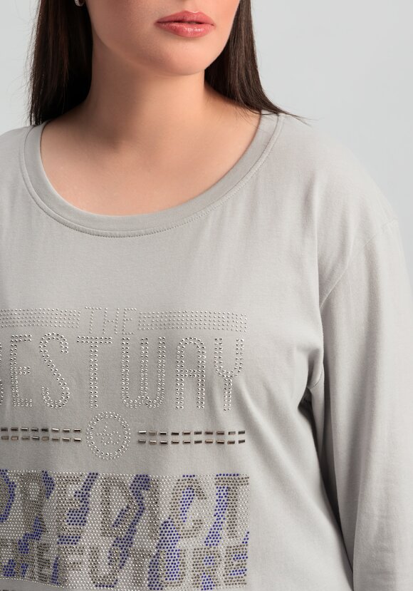 Лонгслив с декором из страз шир.  580, рис. 15