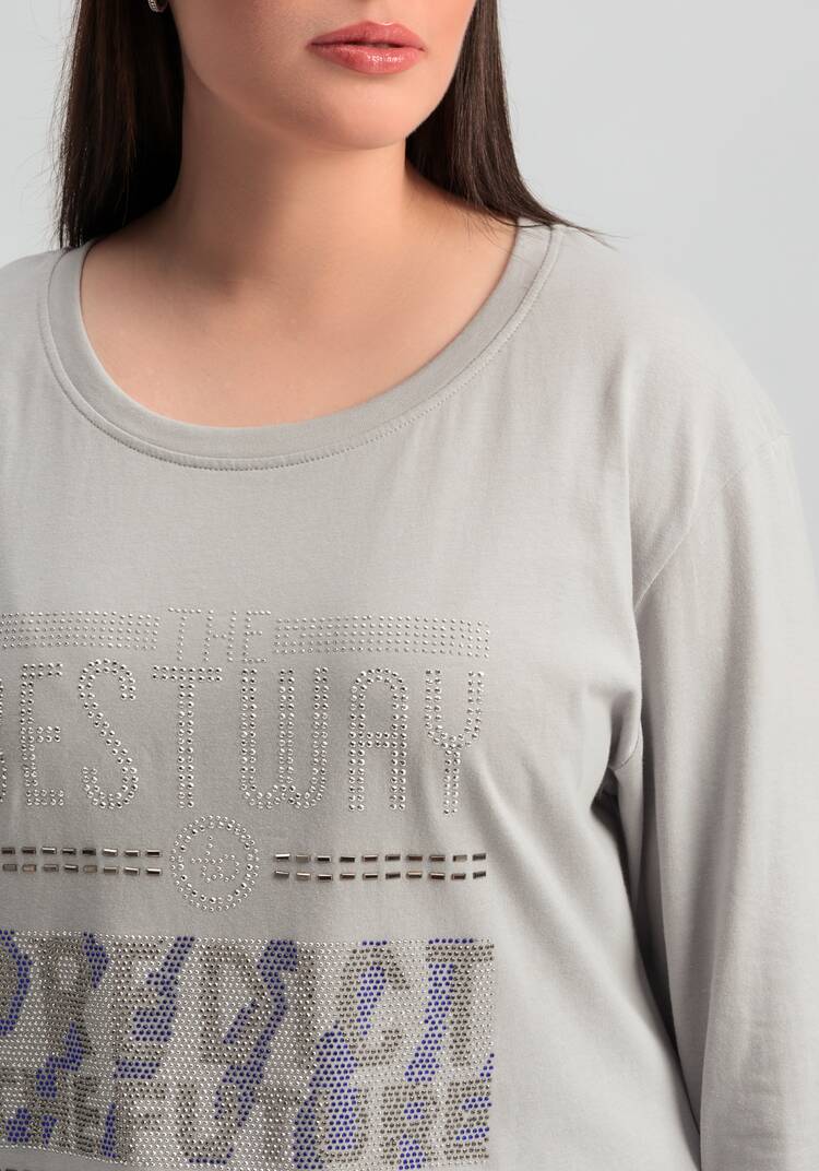 Лонгслив с декором из страз шир.  750, рис. 15