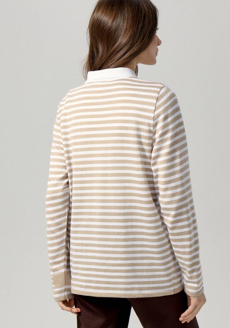 Поло в полоску на молнии шир.  750, рис. 18