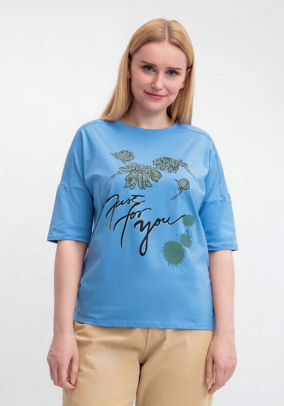 Футболка с принтом и рукавом 3/4 шир.  580, рис. 9