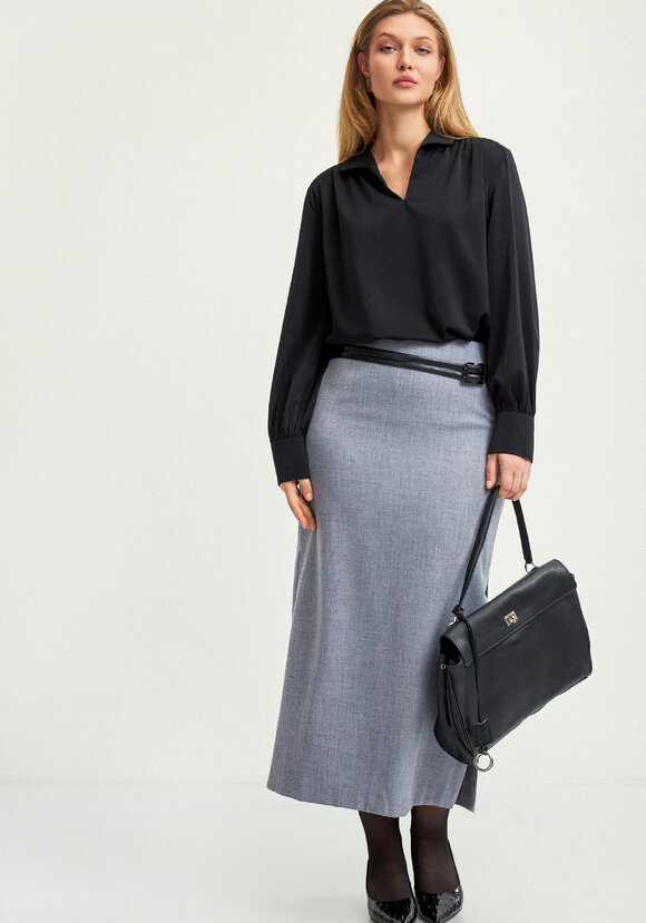 Блуза со сборкой на кокетке шир.  580, рис. 2