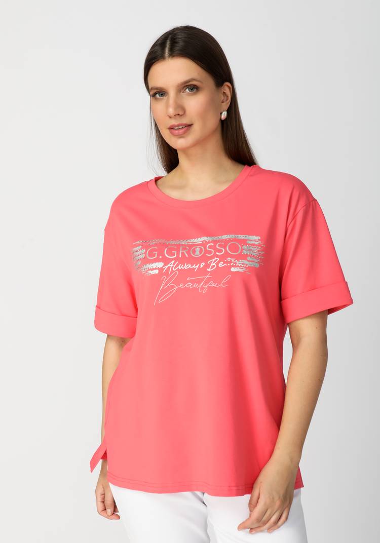 Футболка с принтом и разрезами по бокам шир.  750, рис. 12