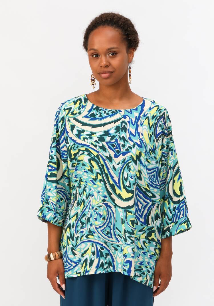 Блуза  с цельнокроеным рукавом шир.  750, рис. 4