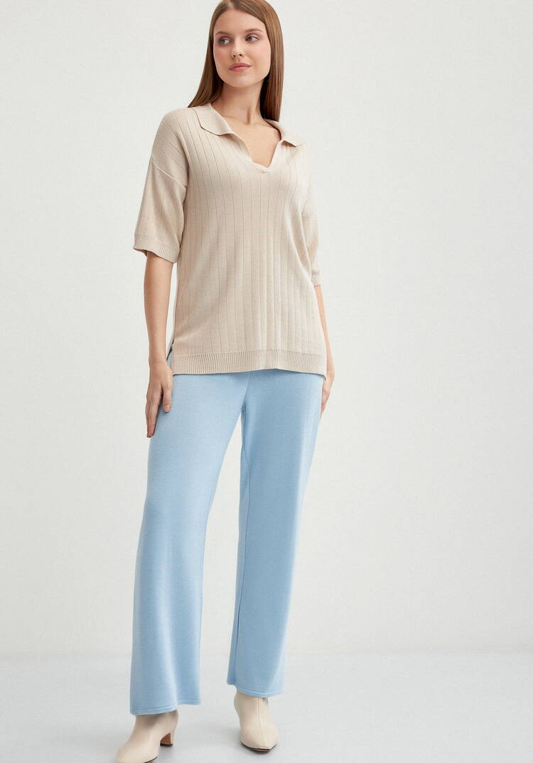 Брюки прямого кроя на широкой резинке шир.  750, рис. 20