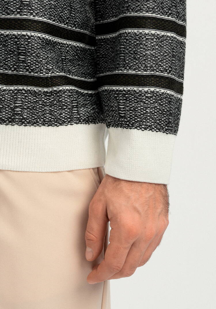 Джемпер в полоску с контрастными манжетами шир.  750, рис. 7