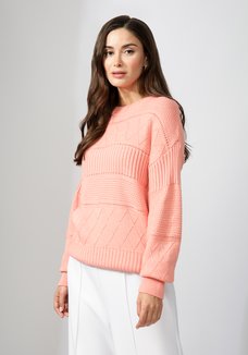 Джемпер женский со структурной вязкой