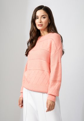 Джемпер женский со структурной вязкой