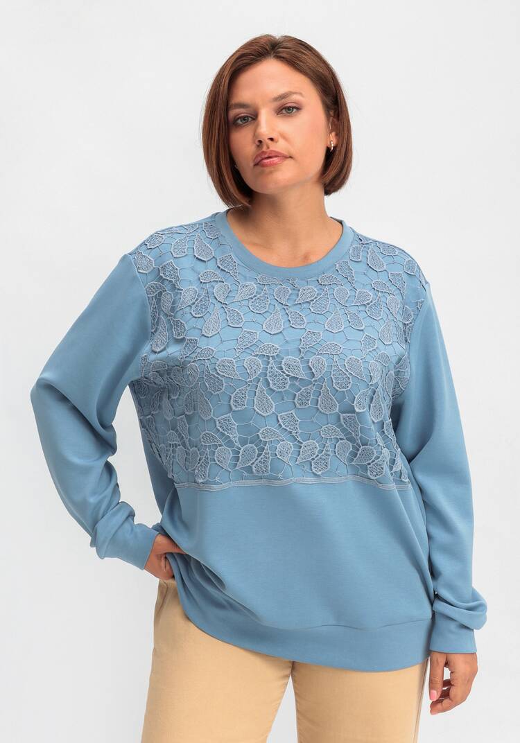 Свитшот с ажурным декором шир.  750, рис. 24