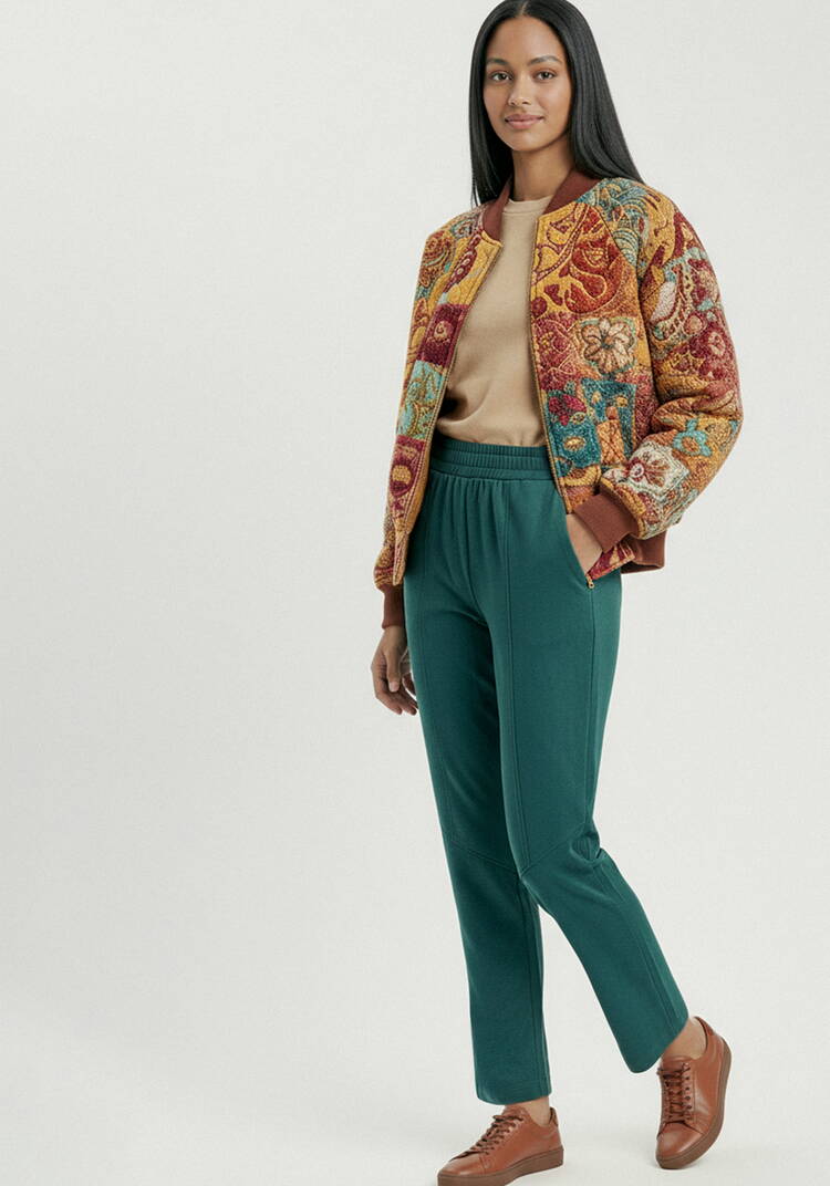 Брюки с фигурными рельефами шир.  750, рис. 8