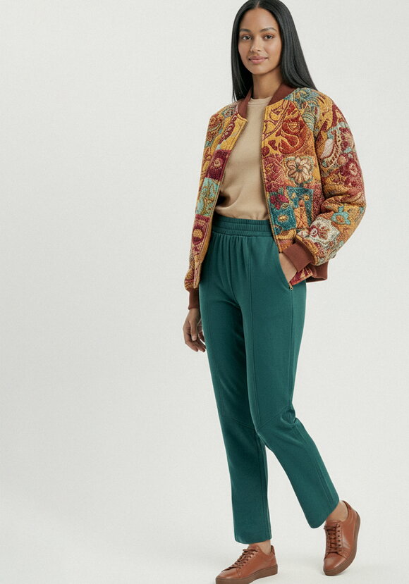 Брюки с фигурными рельефами шир.  580, рис. 8