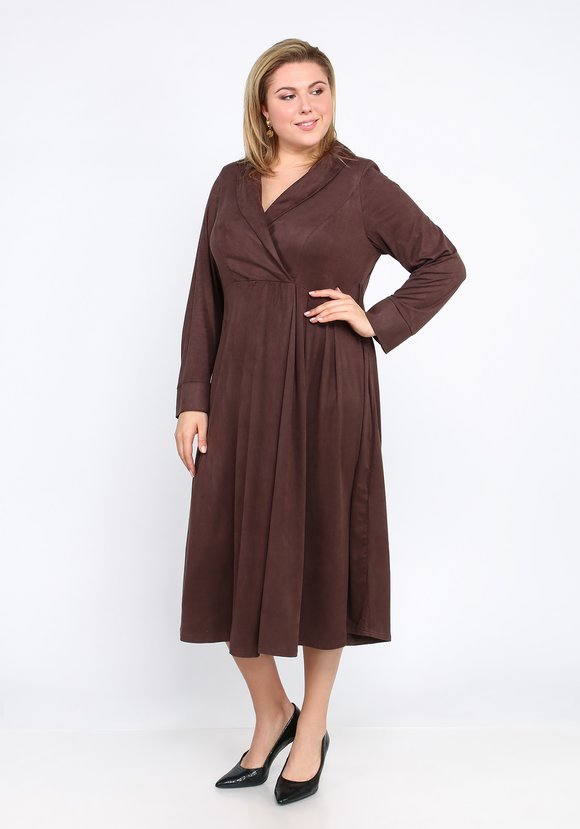 Платье миди с запахом шир.  580, рис. 1