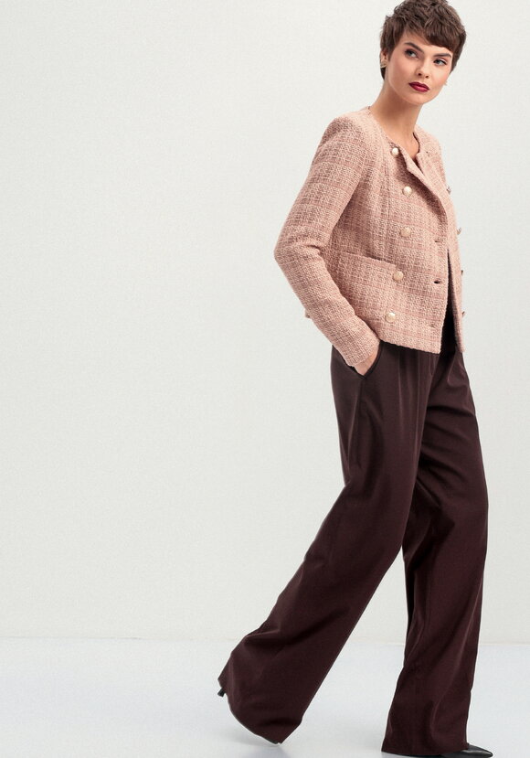 Пиджак двубортный твидовый шир.  580, рис. 8