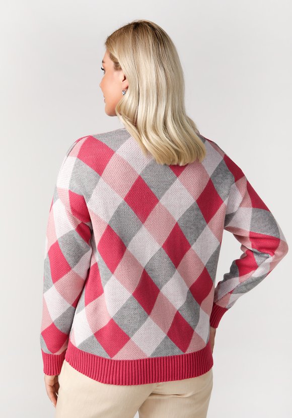 Кардиган Яркие ромбы шир.  580, рис. 40