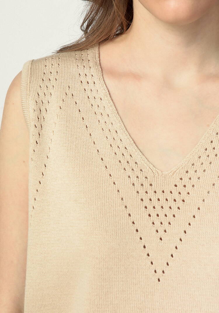 Топ женский без рукава с ажурным рисунком шир.  750, рис. 26