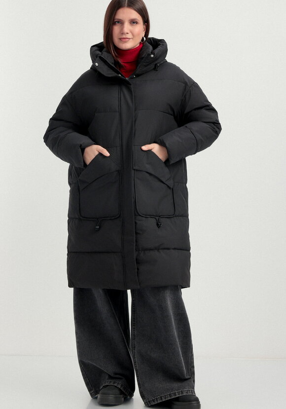 Пуховик стеганый с асимметричными карманами шир.  580, рис. 10