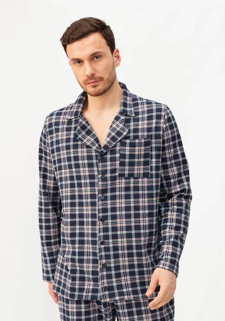 Пижама мужская в клетку шир.  750, рис. 12