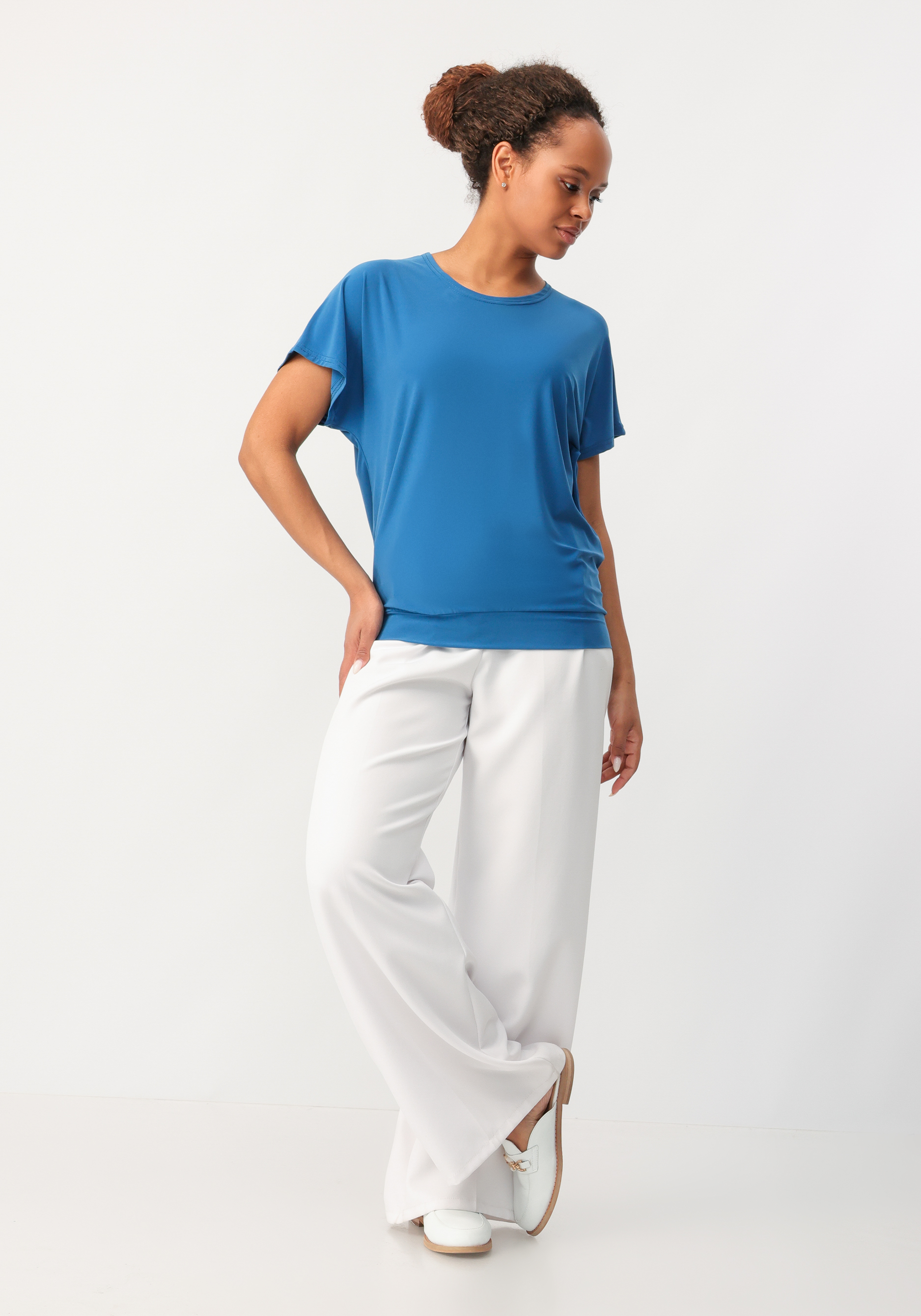 Блуза "Салли" LORICCI, цвет синий, размер 58 - фото 7