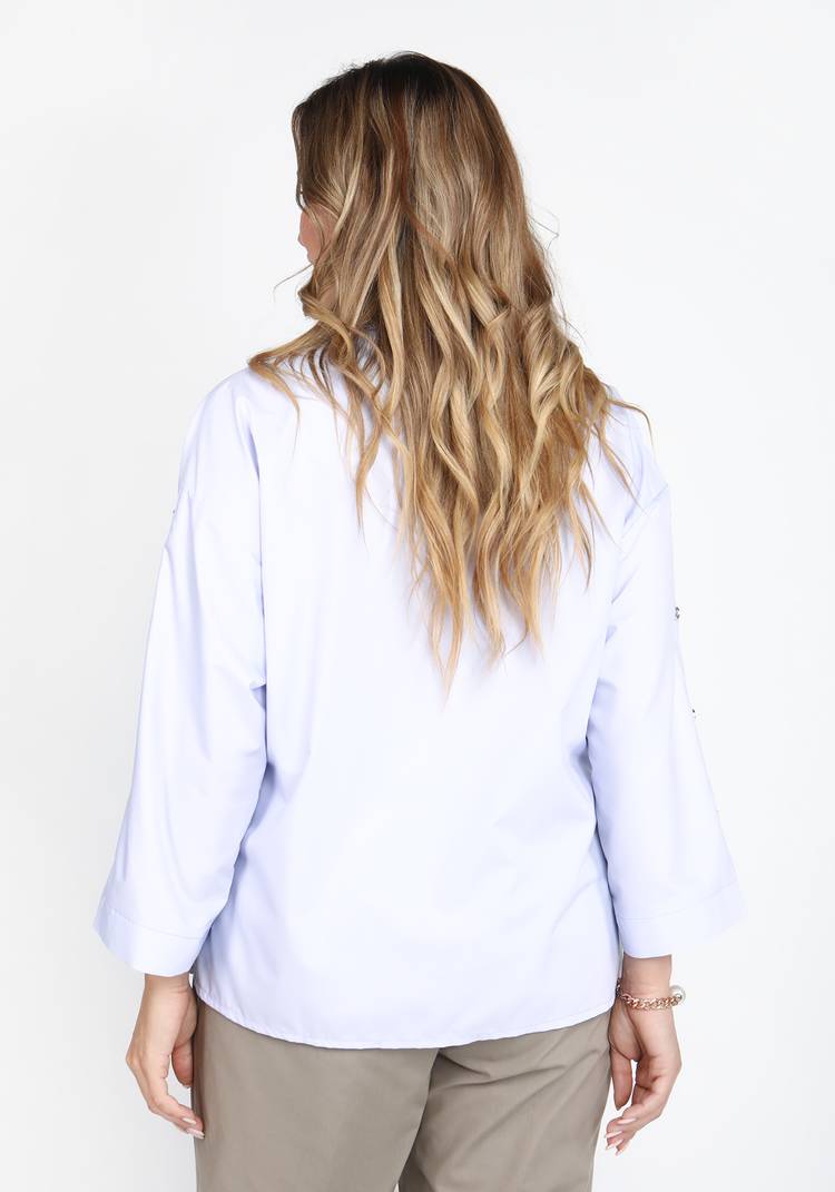 Блуза с пуговками на рукавах шир.  750, рис. 3