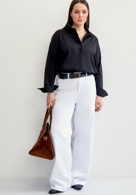 Рубашка прямая на пуговицах шир.  580, рис. 7