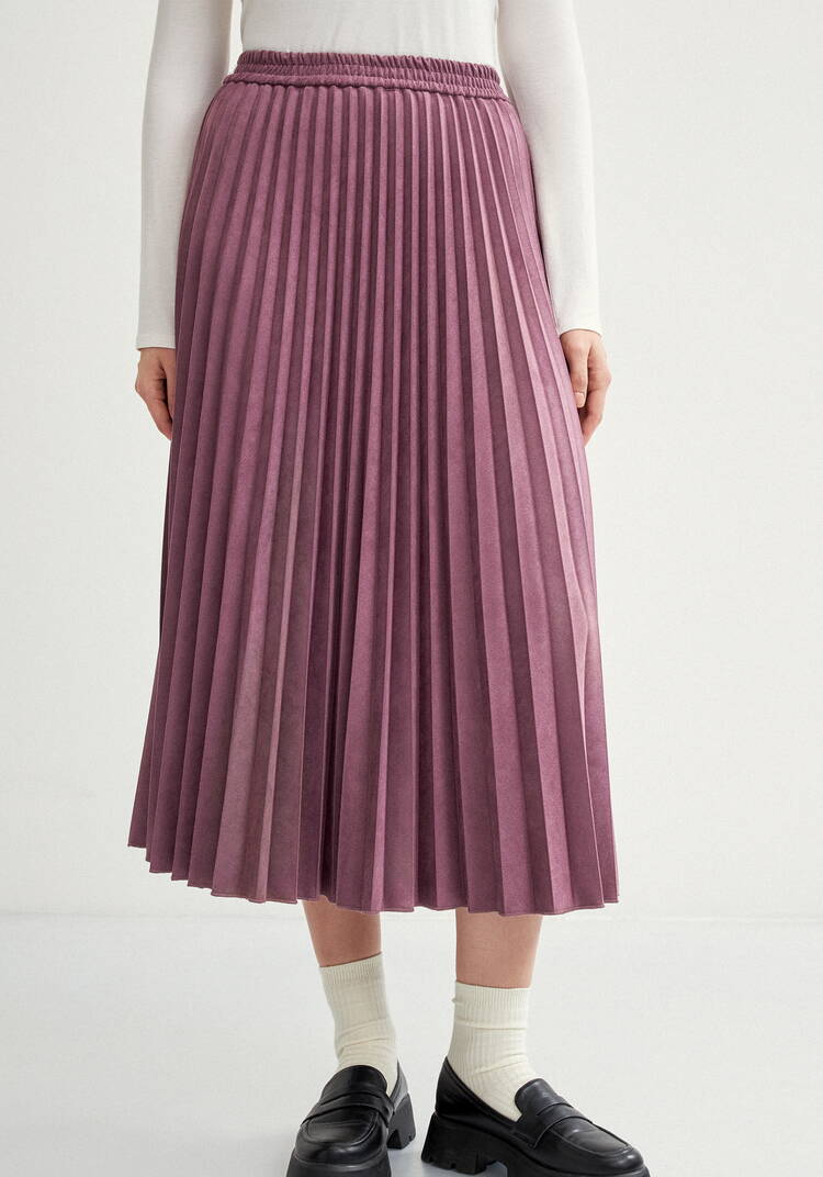 Юбка плиссированная на резинке трикотажная шир.  750, рис. 4