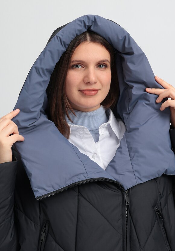 Пуховик с асимметричной молнией шир.  580, рис. 15