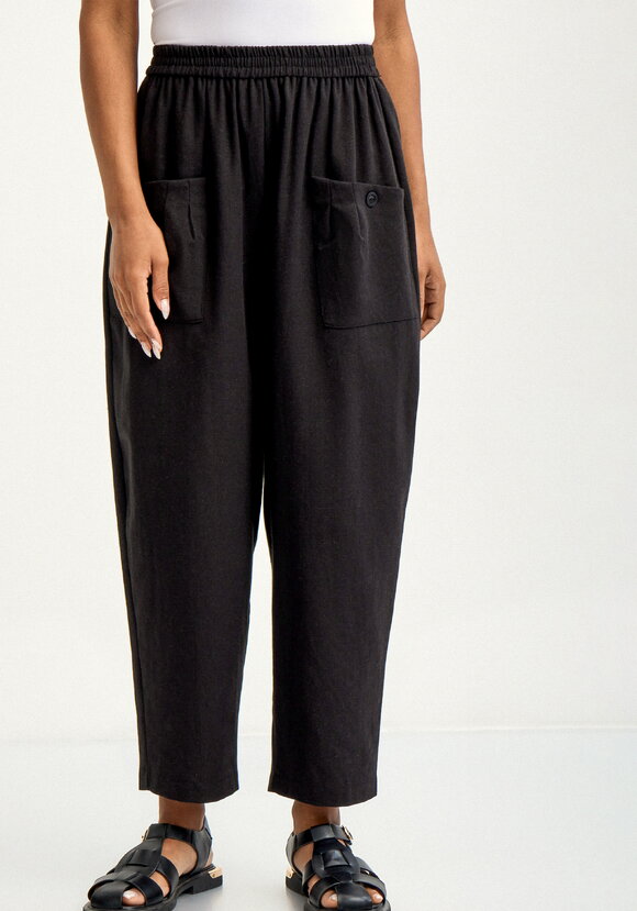 Брюки изо льна с карманами шир.  580, рис. 4