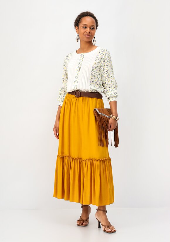 Юбка с воланом с резинкой на талии шир.  580, рис. 23