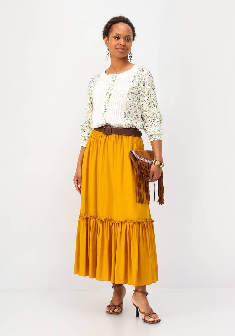 Юбка с воланом с резинкой на талии шир.  750, рис. 23