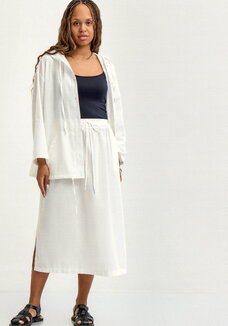 Юбка изо льна свободного кроя