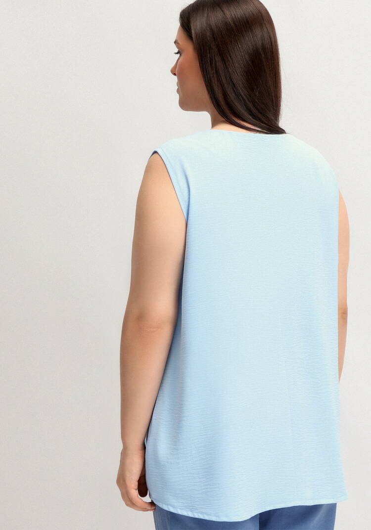 Топ свободного кроя с круглым вырезом шир.  750, рис. 18