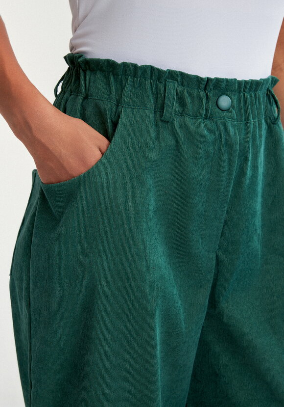 Брюки вельветовые широкие на резинке шир.  580, рис. 13