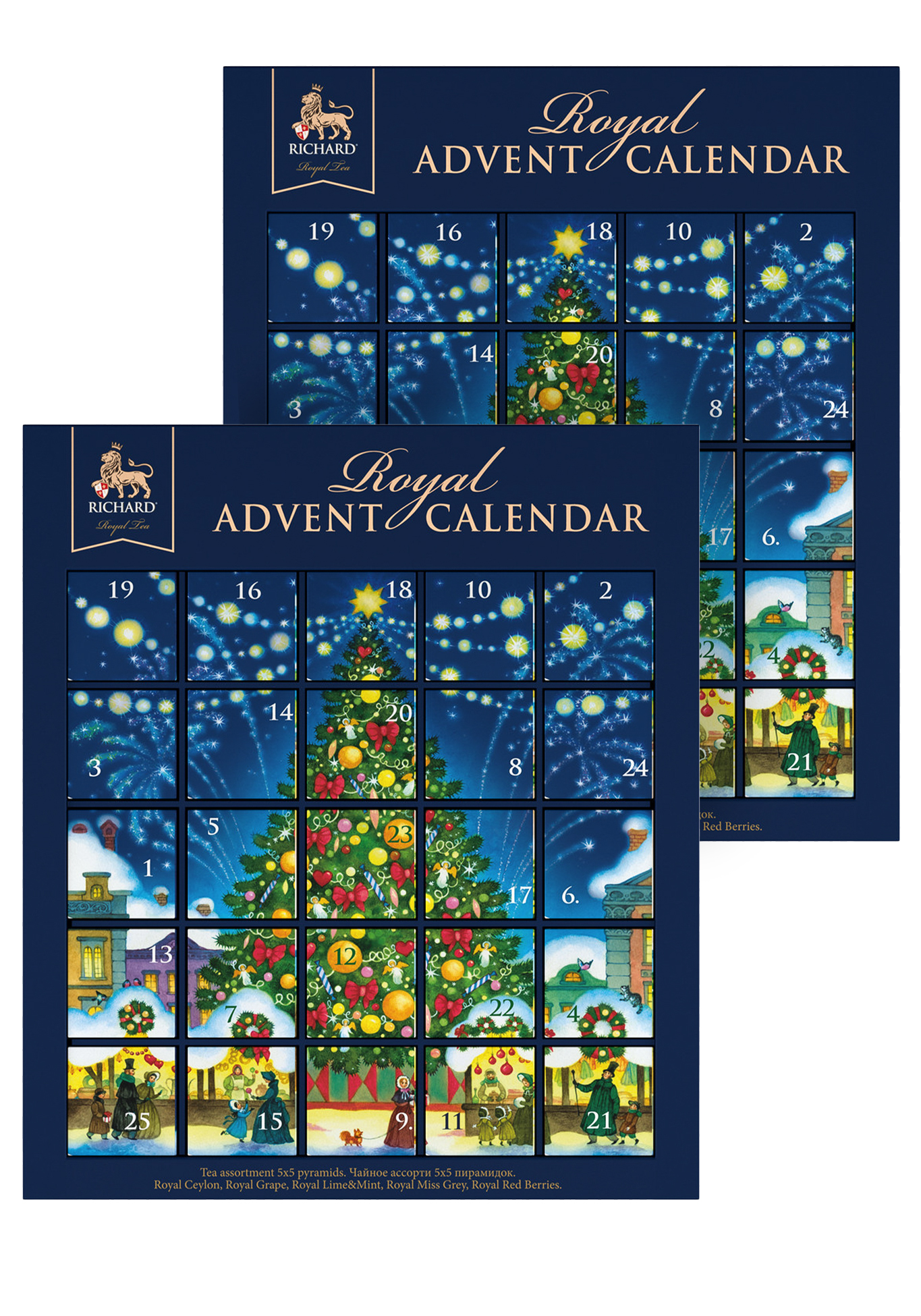 адвент календарь с подсветкой деревянный festive house new year essential tkano Чай 
