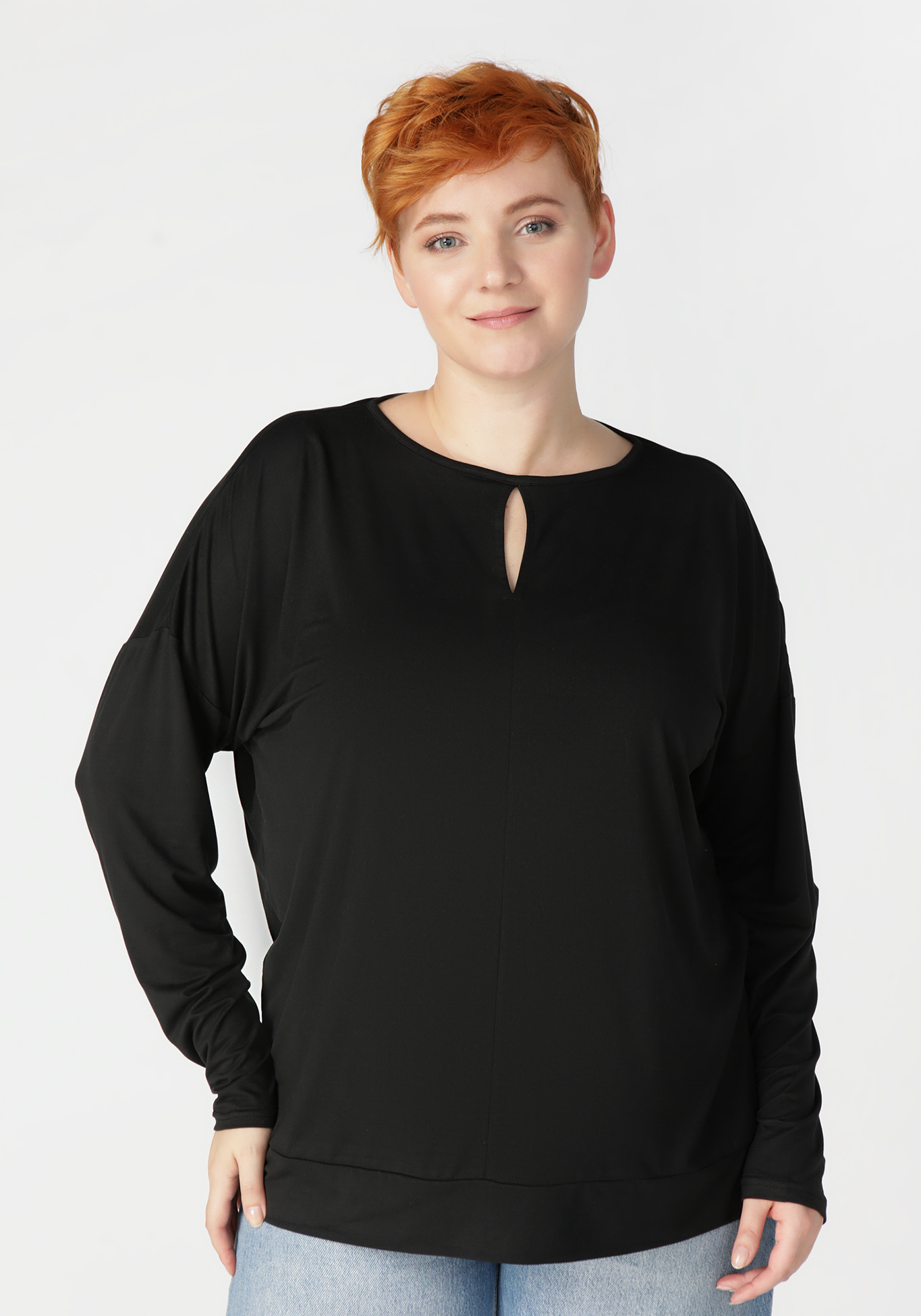 

Лонгслив женский "Однотонная эстетика", Черный