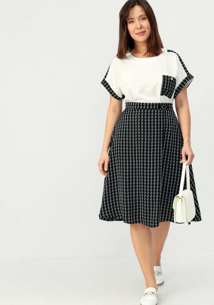 Юбка с принтом на запах шир.  750, рис. 17