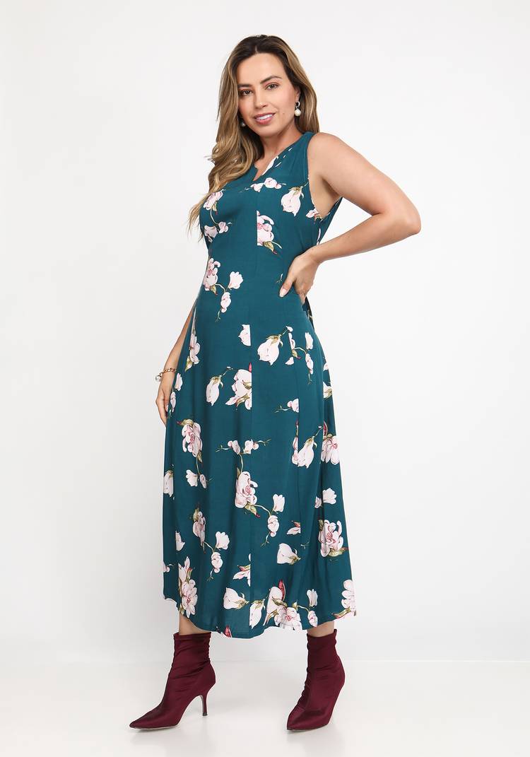 Сарафан А-силуэта с цветочным принтом шир.  750, рис. 6