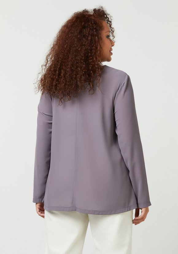 Блуза с кружевом однотонная шир.  580, рис. 12