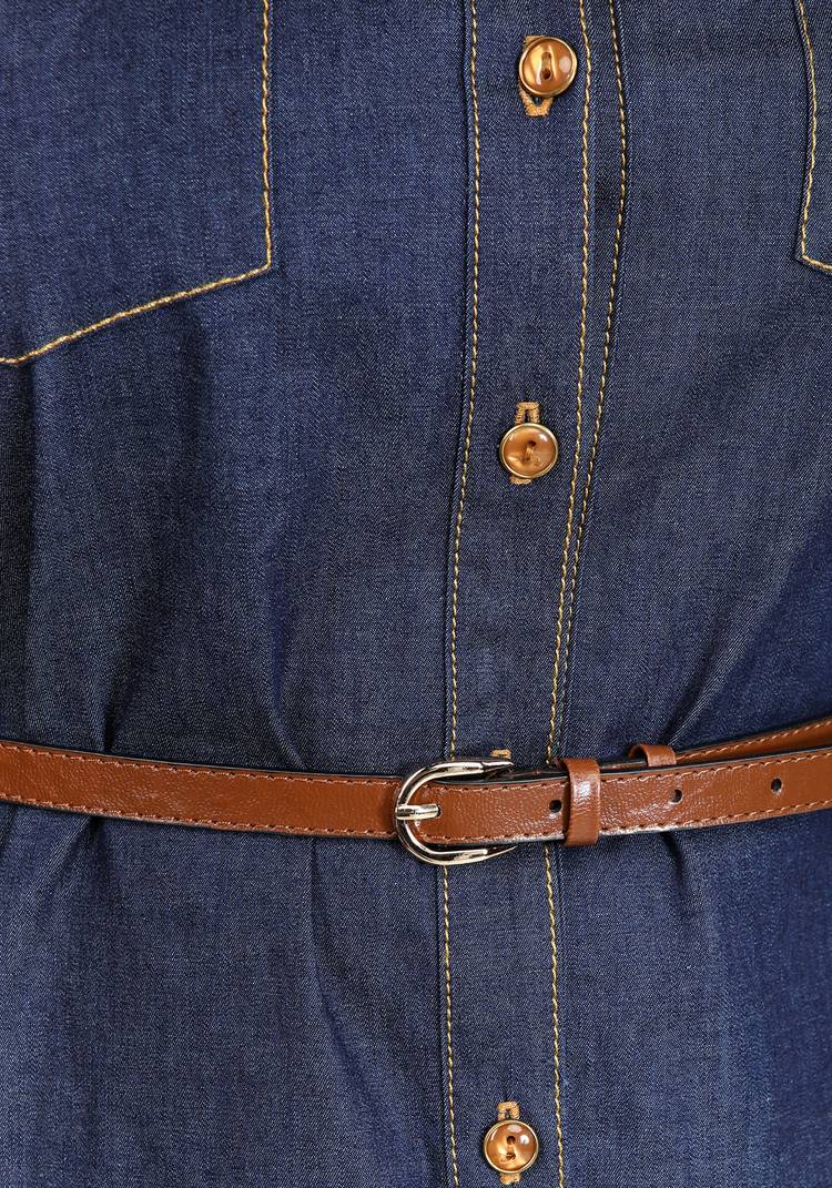 Платье из джинсовой ткани с карманами шир.  750, рис. 4