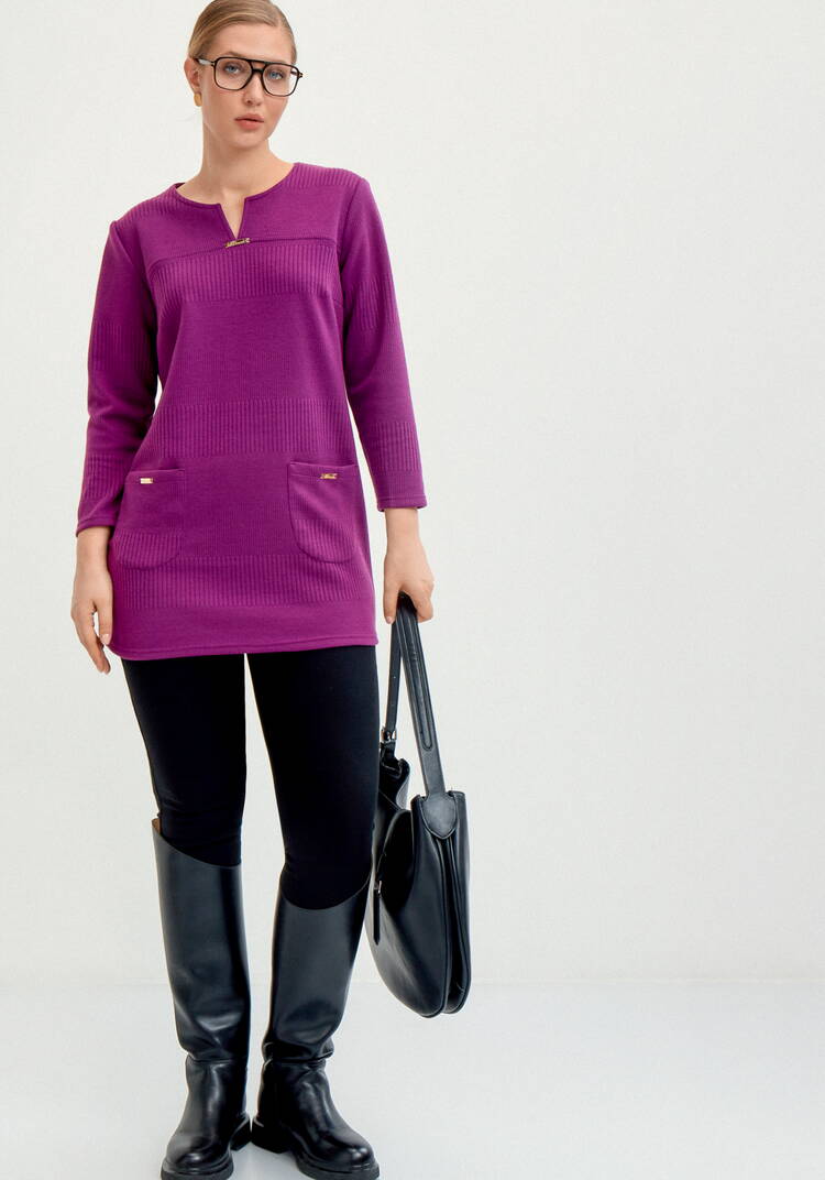 Блуза из трикотажа с кокеткой-впереди шир.  750, рис. 2