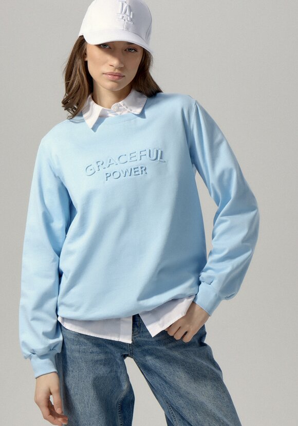 Свитшот с объемным принтом на груди шир.  580, рис. 21