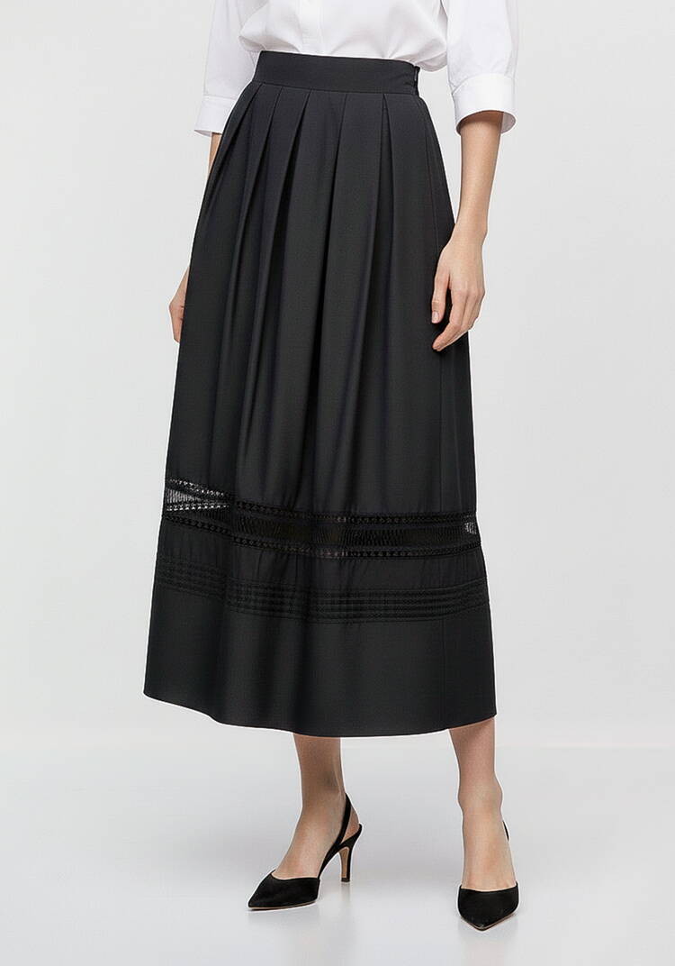 Юбка свободного кроя с кружевом шир.  750, рис. 4