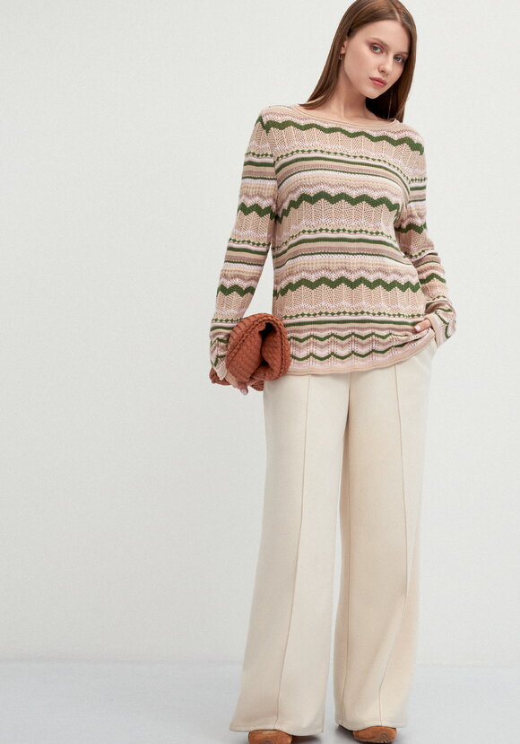 Джемпер с морским орнаментом шир.  580, рис. 26