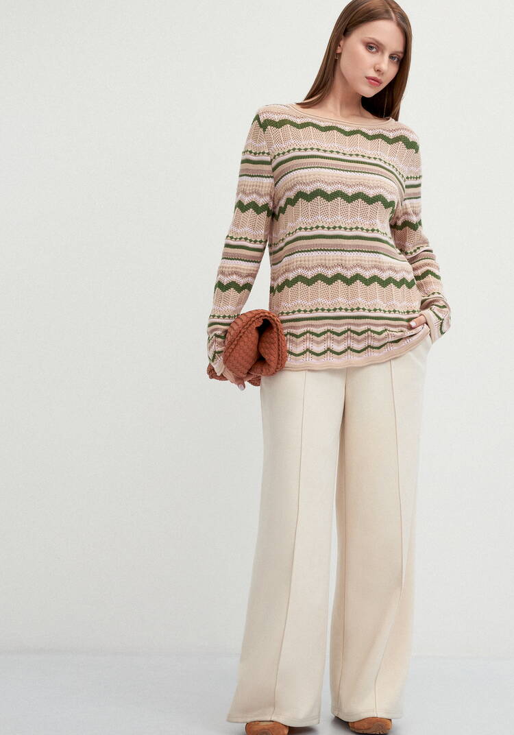 Джемпер с морским орнаментом шир.  750, рис. 26