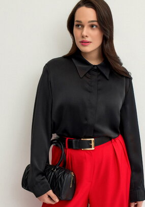 Блуза из шелка с супатной застежкой