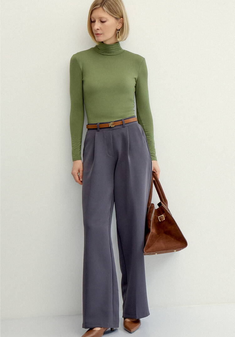 Брюки широкого кроя палаццо шир.  750, рис. 10