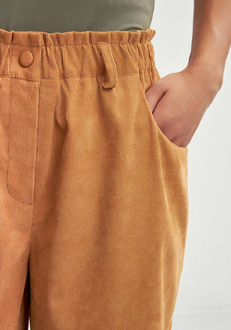 Брюки вельветовые широкие на резинке шир.  750, рис. 21