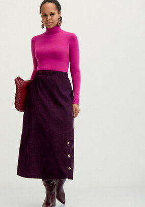 Юбка с декоративными пуговицами и клапаном