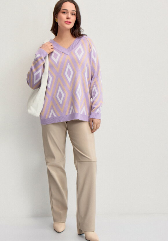 Джемпер с геометрическим рисунком шир.  580, рис. 23