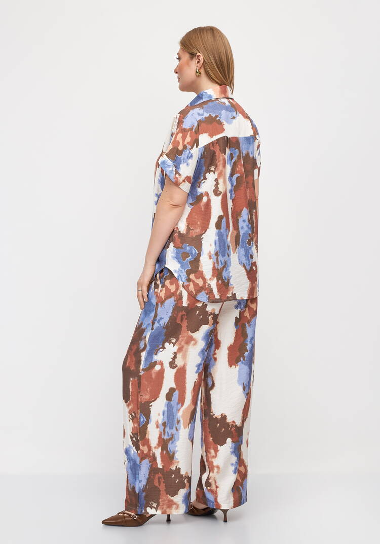 Костюм блуза и брюки с принтом шир.  750, рис. 10