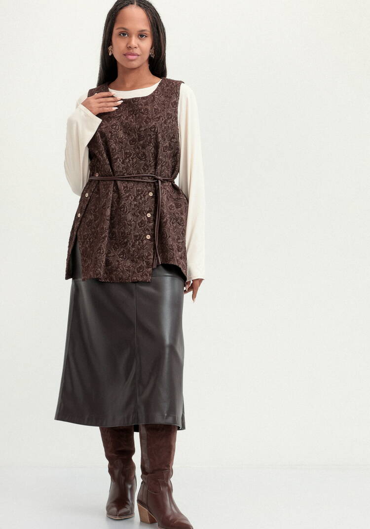 Блуза с жилетом шир.  750, рис. 9